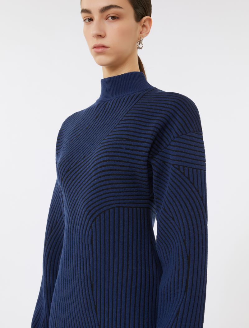 3D jacquard-knit dress - MIDNIGHTBLUE - Sportmax - 4