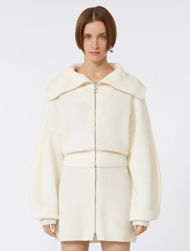 Cashmere-blend cardigan - WHITE - Sportmax - 2