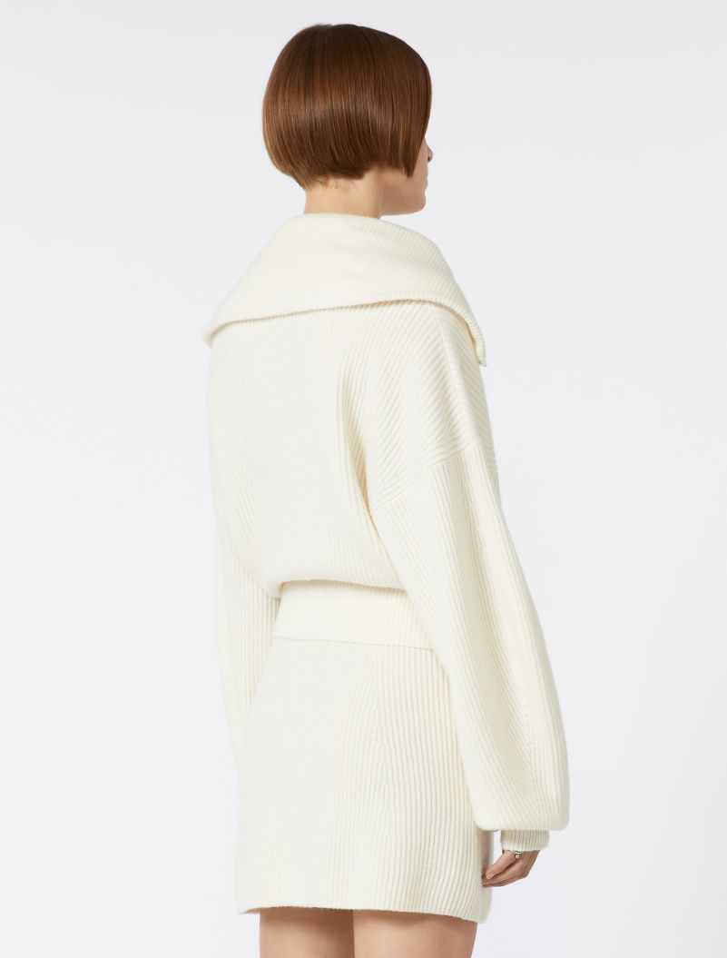 Cashmere-blend cardigan - WHITE - Sportmax - 3