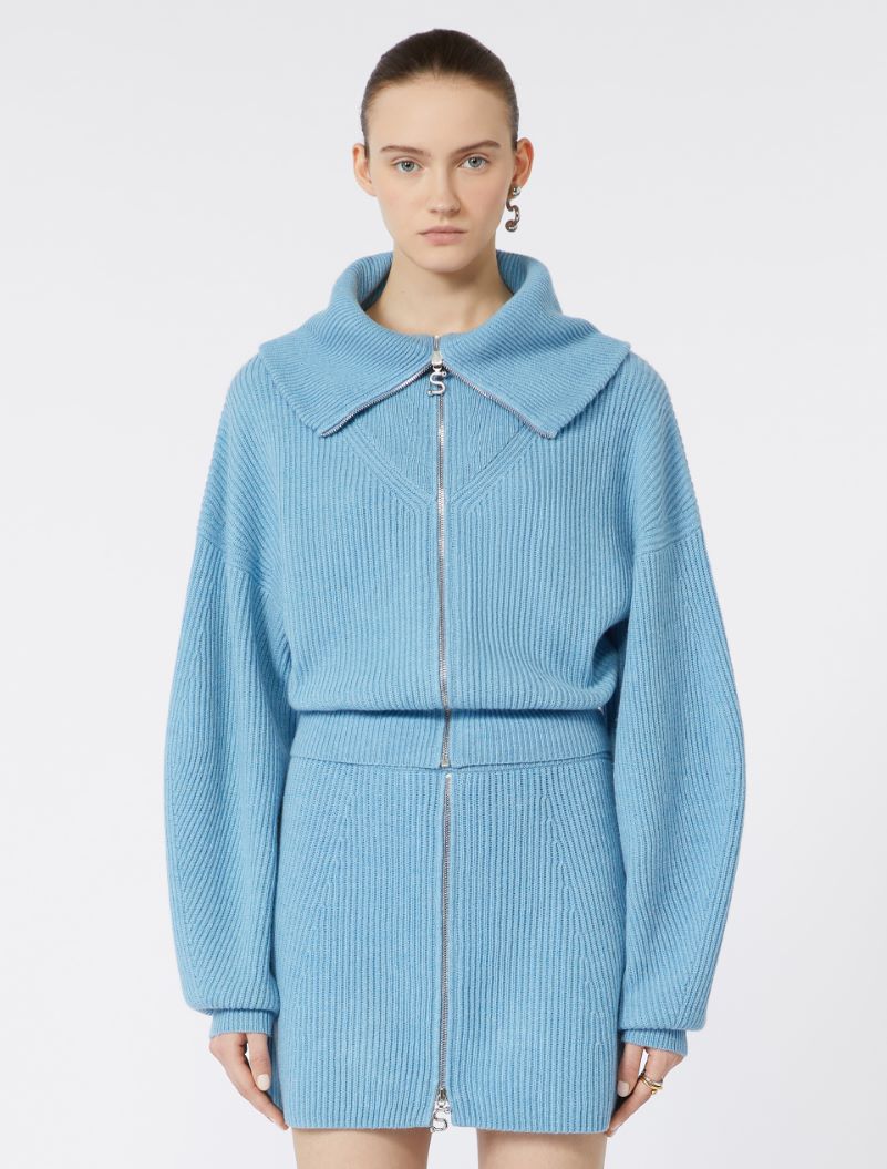 Cashmere-blend cardigan - LIGHT BLUE - Sportmax - 2