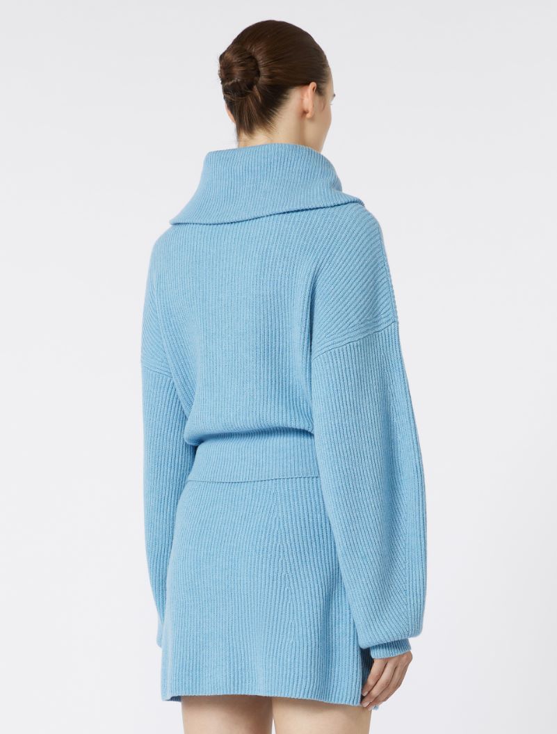 Cashmere-blend cardigan - LIGHT BLUE - Sportmax - 3