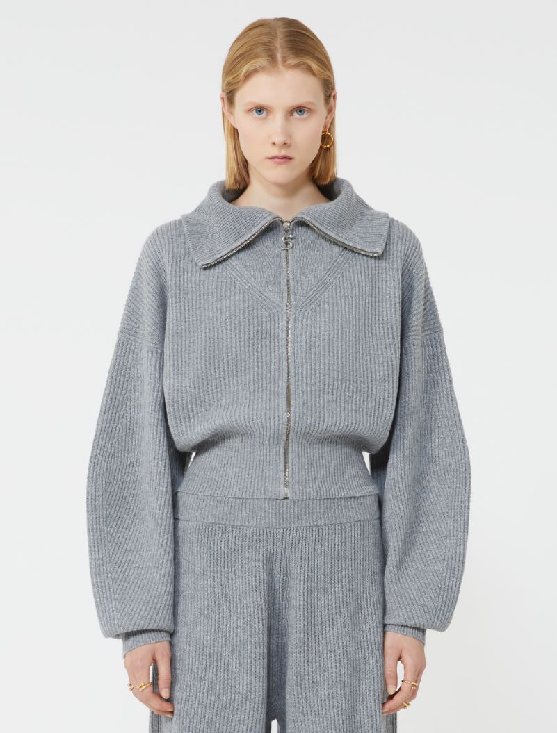 Cashmere-blend cardigan - MEDIUM GREY - Sportmax - 2