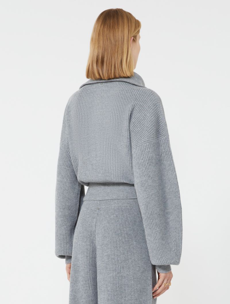 Cashmere-blend cardigan - MEDIUM GREY - Sportmax - 3