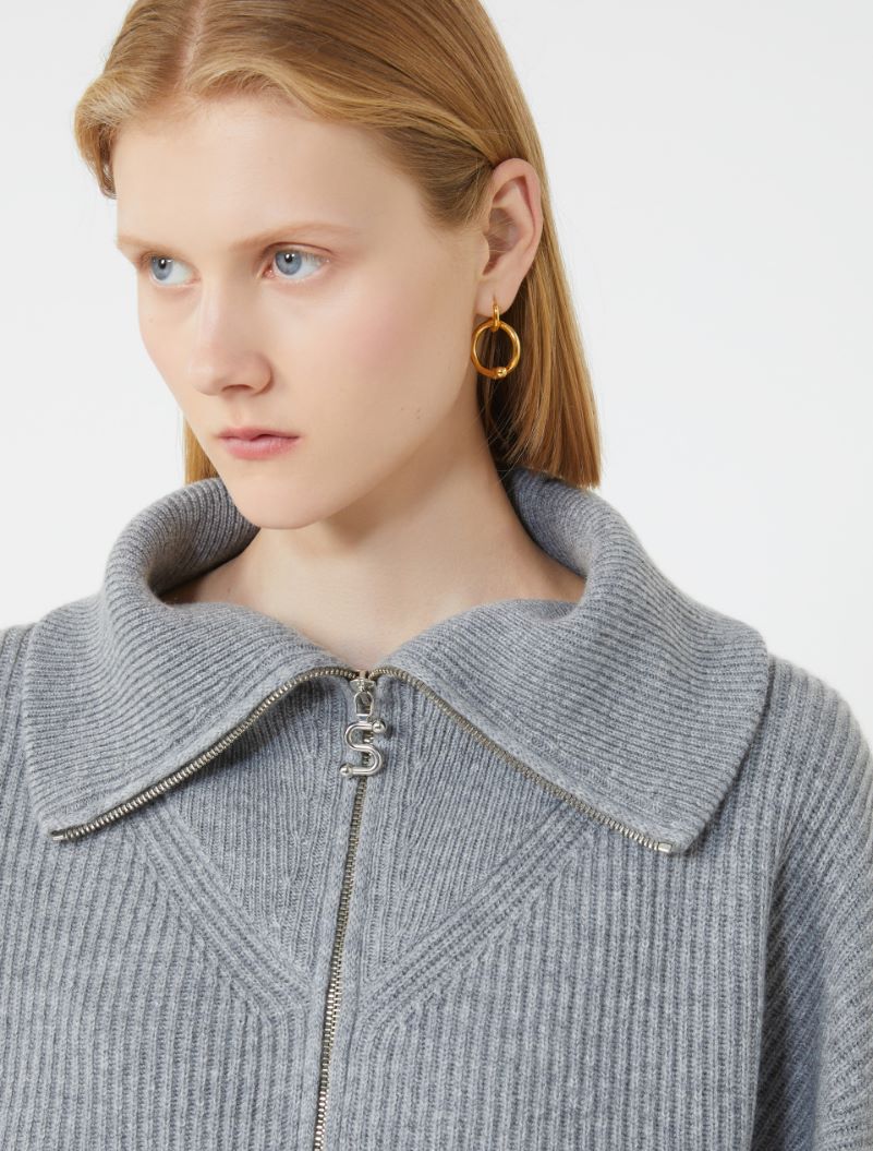 Cashmere-blend cardigan - MEDIUM GREY - Sportmax - 4