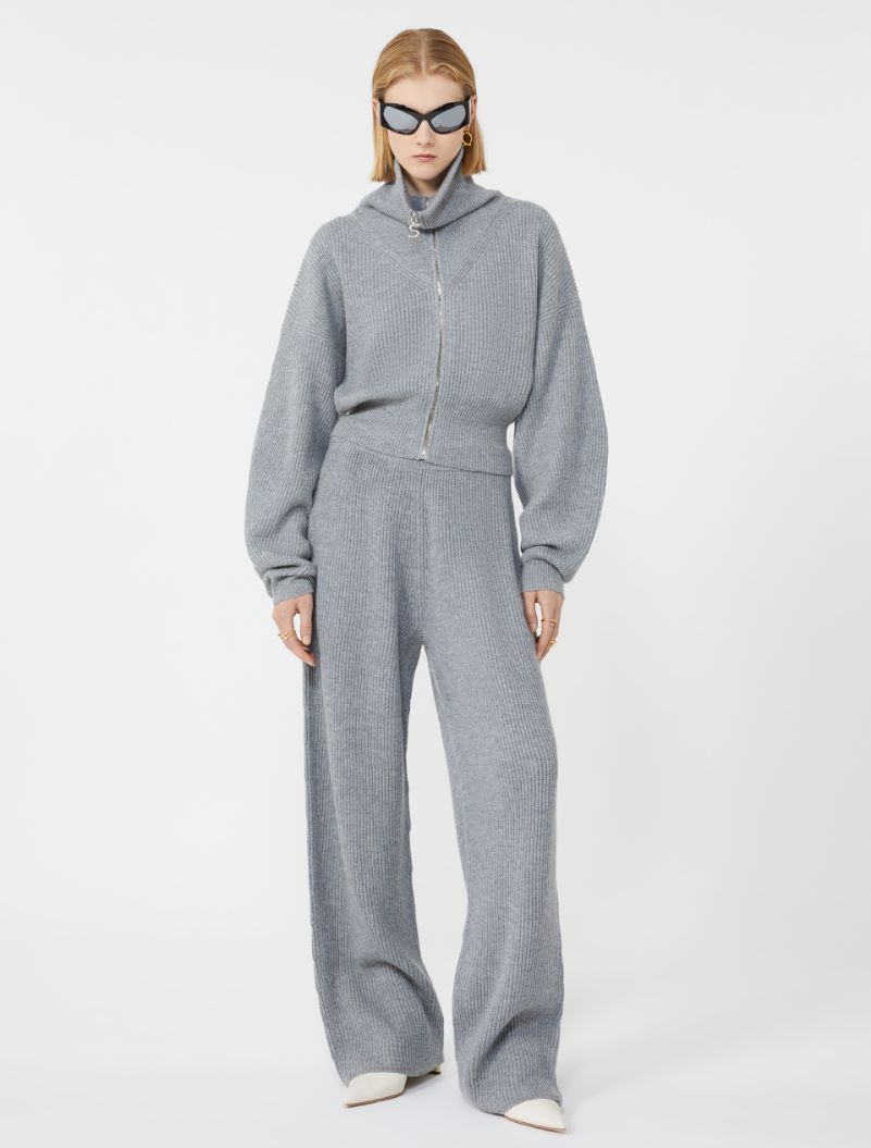 Cashmere-blend cardigan - MEDIUM GREY - Sportmax
