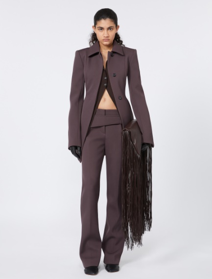 Shiny viscose cardigan - COFFEE - Sportmax