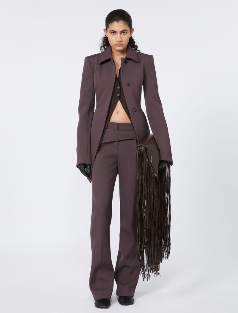 Shiny viscose cardigan - COFFEE - Sportmax