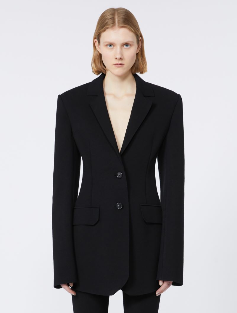 Stretch viscose knit blazer - BLACK - Sportmax - 2