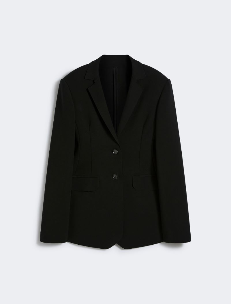 Stretch viscose knit blazer - BLACK - Sportmax - 6