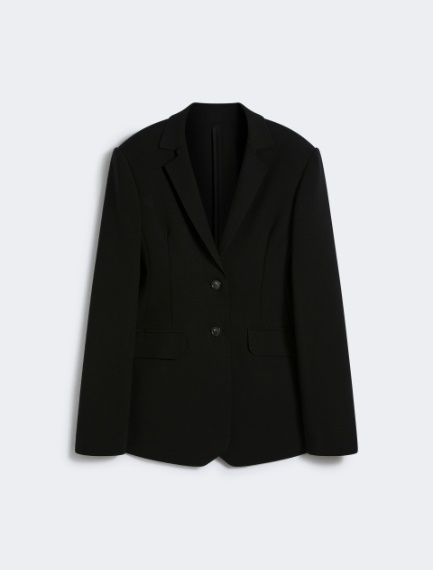 Stretch viscose knit blazer - BLACK - Sportmax