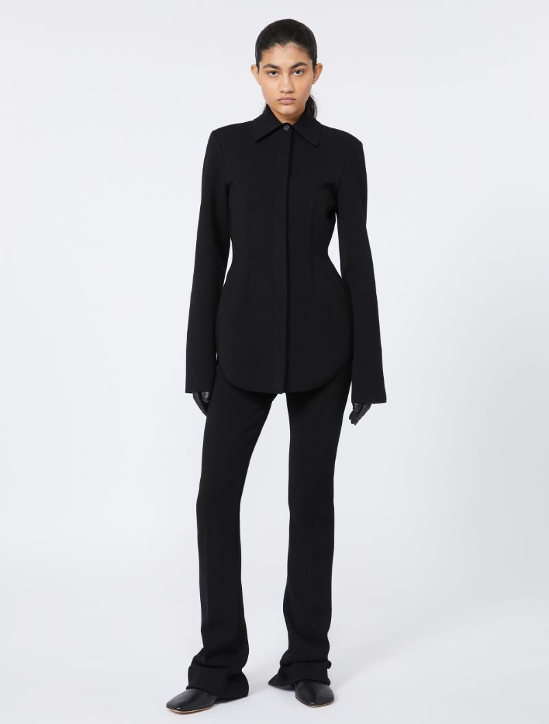 Viscose knit shirt - BLACK - Sportmax