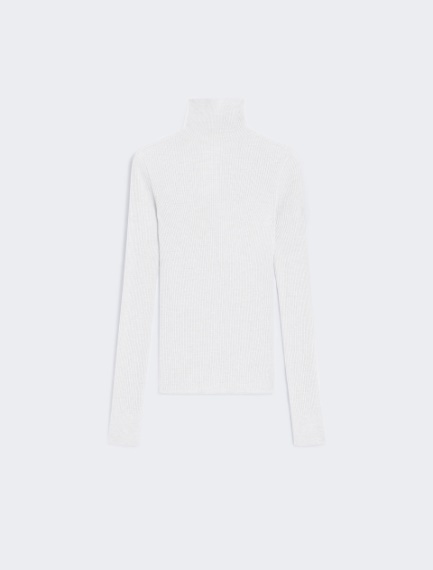 Wool mock polo-neck sweater - WHITE - Sportmax