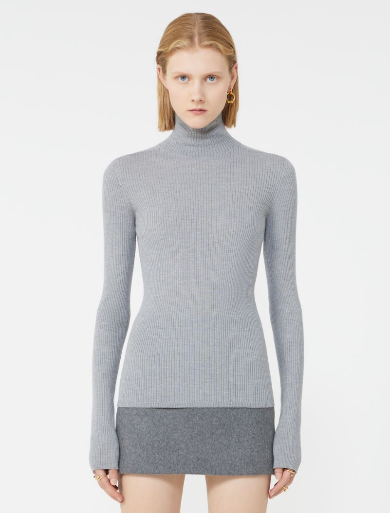 Maglia a lupetto in lana - GRIGIO MEDIO - Sportmax - 2