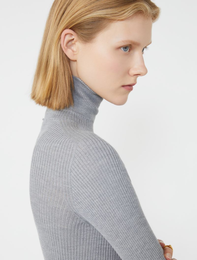 Maglia a lupetto in lana - GRIGIO MEDIO - Sportmax - 4