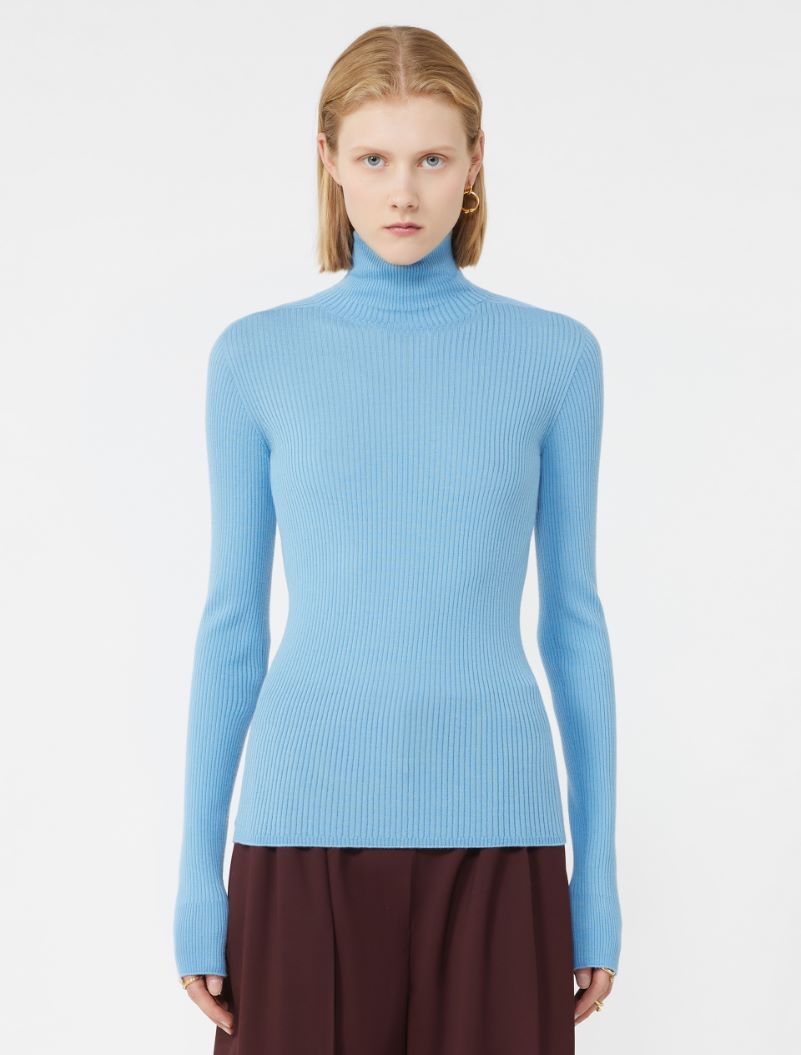 Maglia a lupetto in lana - AZZURRO - Sportmax - 2