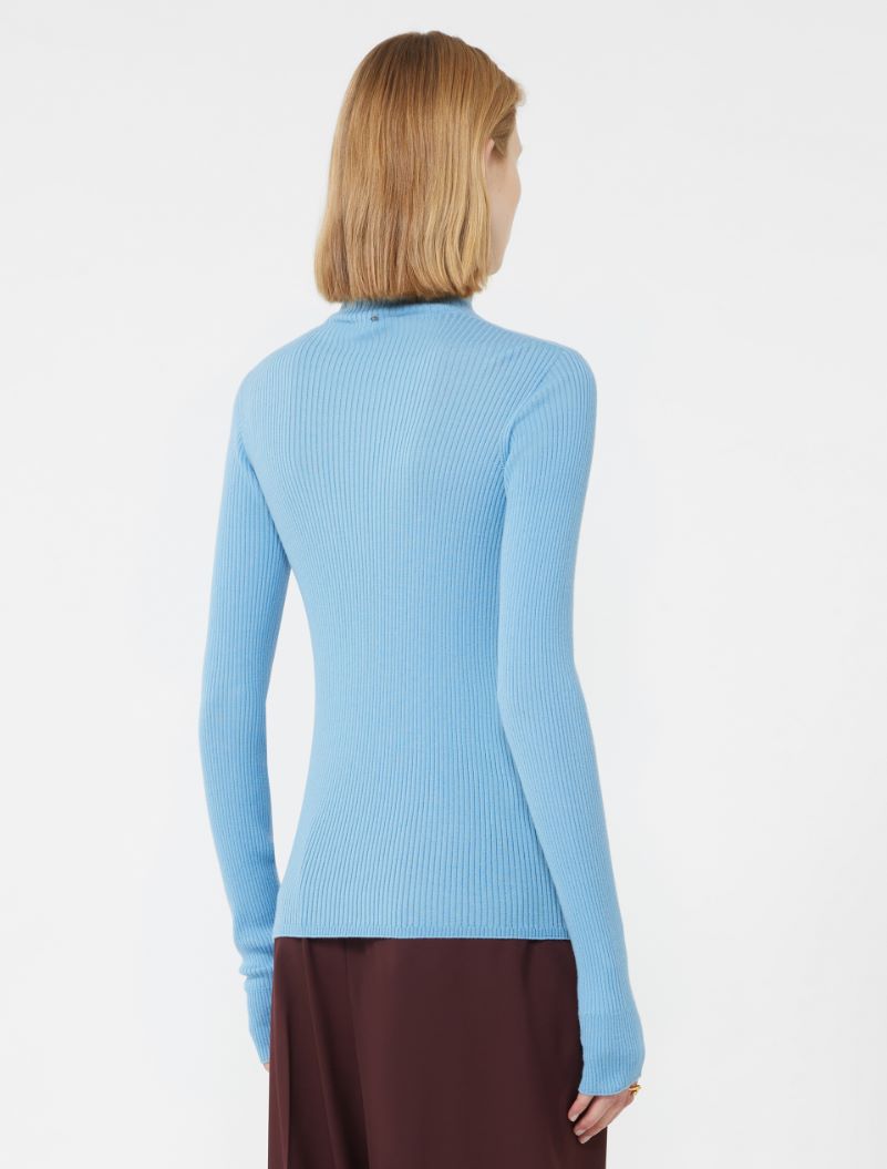 Maglia a lupetto in lana - AZZURRO - Sportmax - 3