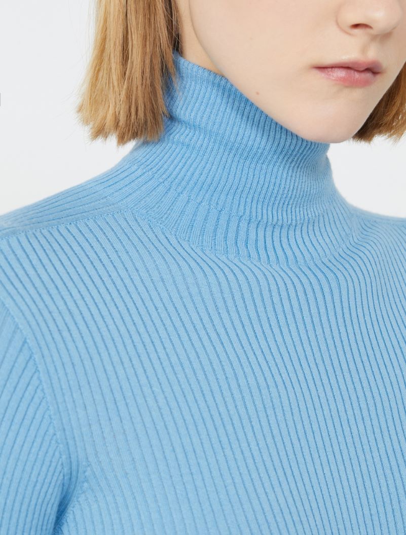 Maglia a lupetto in lana - AZZURRO - Sportmax - 4