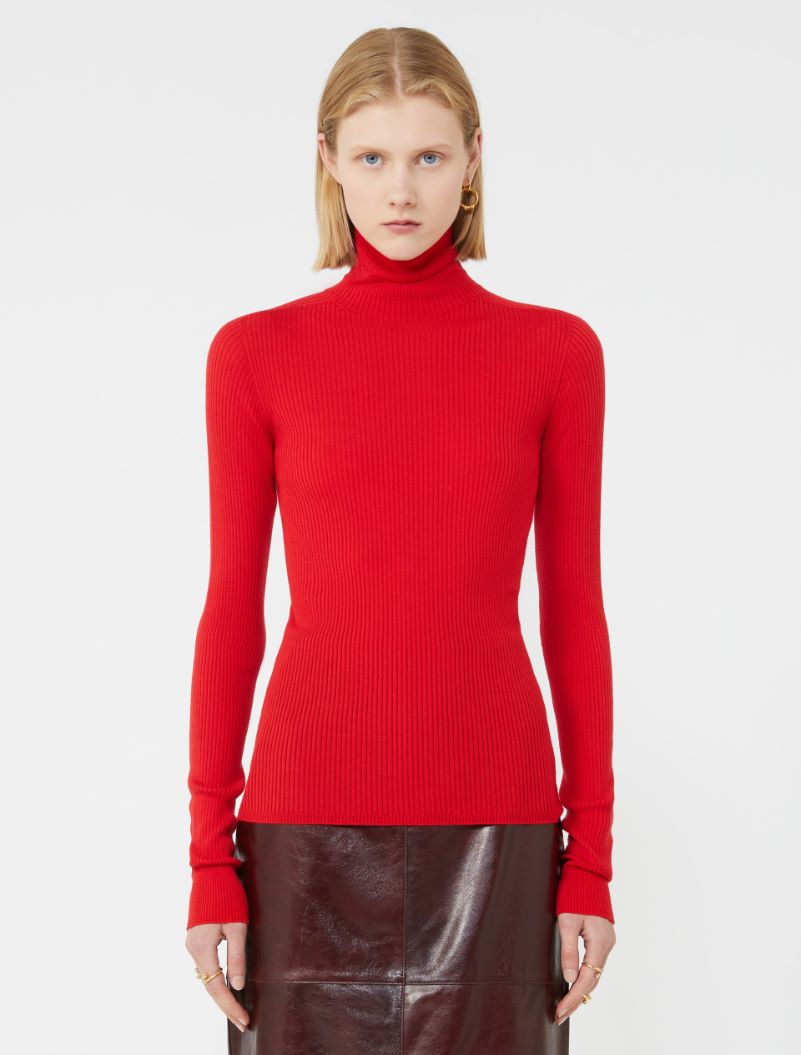 Maglia a lupetto in lana - ROSSO - Sportmax - 2