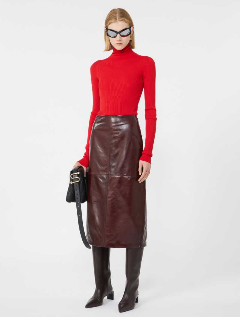 Maglia a lupetto in lana - ROSSO - Sportmax