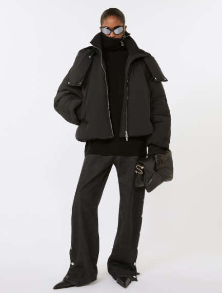 Zip-up cashmere-blend sweater - BLACK - Sportmax