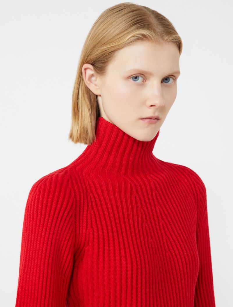 Short pure wool sweater - RED - Sportmax - 4