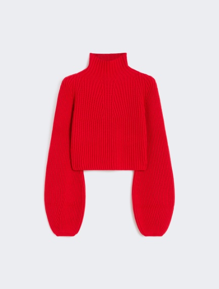 Short pure wool sweater - RED - Sportmax