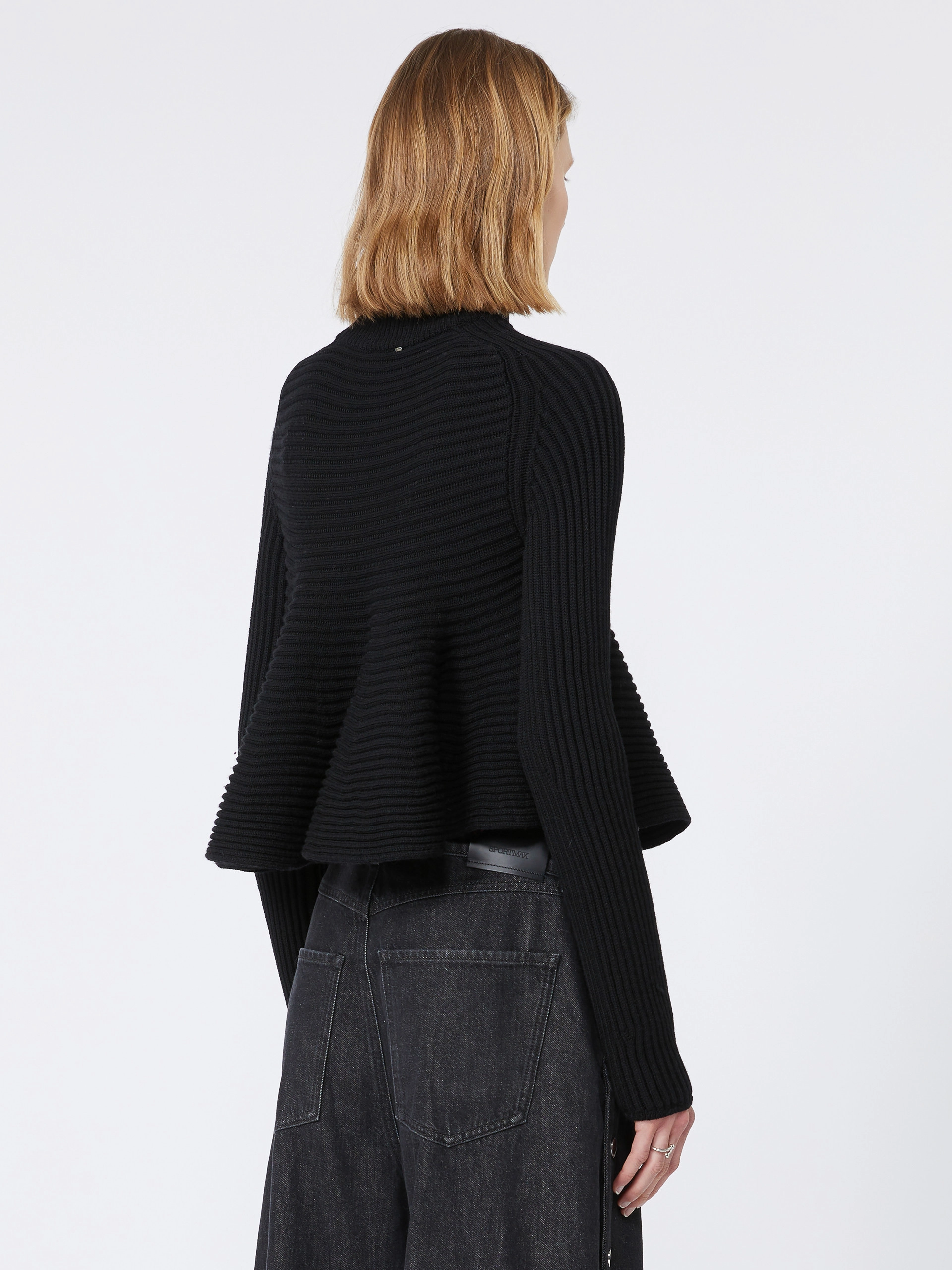 Babydoll Wool Sweater - BLACK - Sportmax - 3