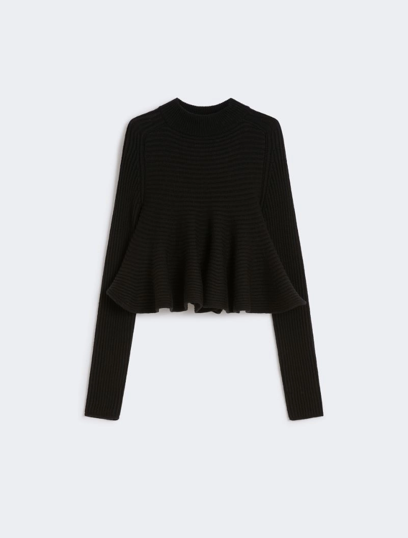 Babydoll Wool Sweater - BLACK - Sportmax - 7