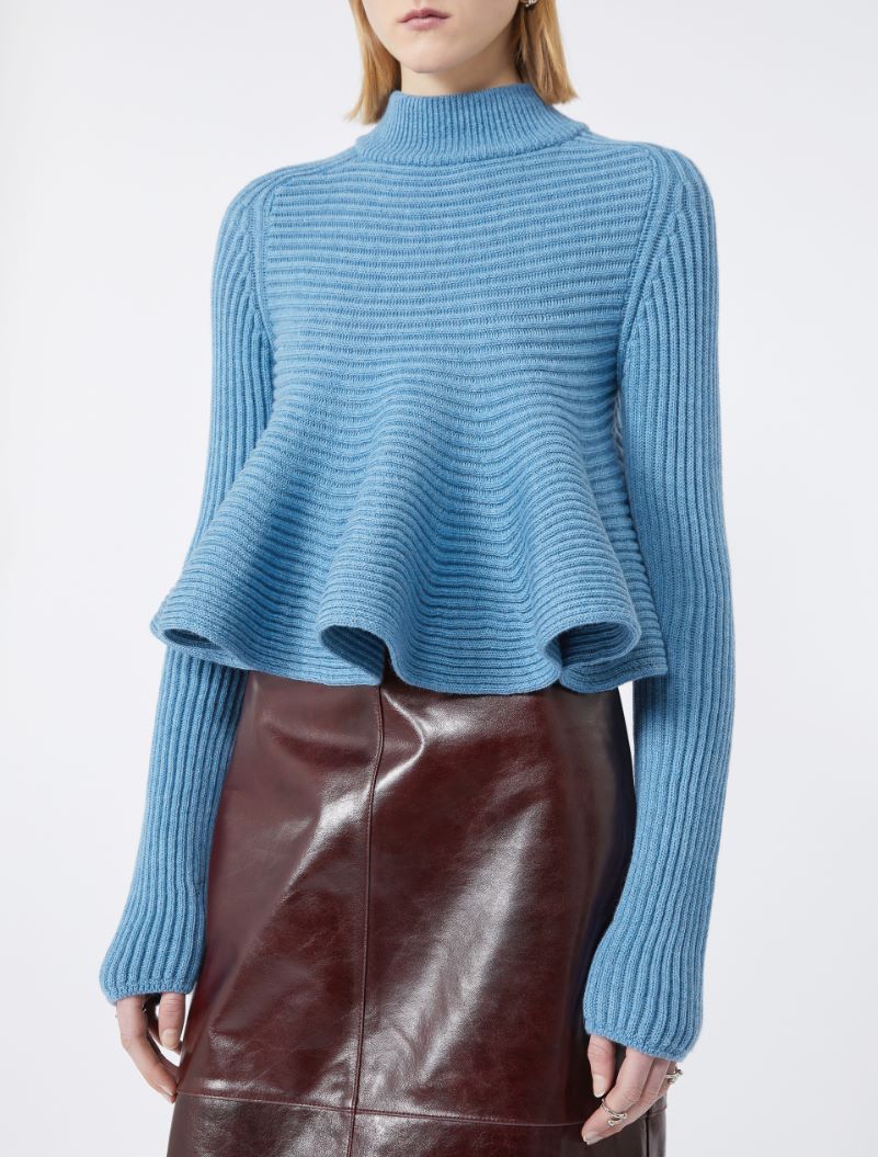 Babydoll Wool Sweater - LIGHT BLUE - Sportmax - 4