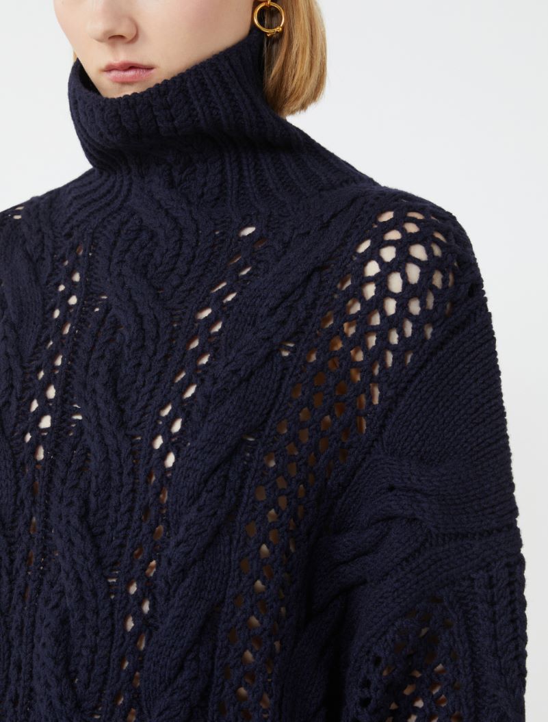 Maglia oversize con trecce - PETROLIO - Sportmax - 4