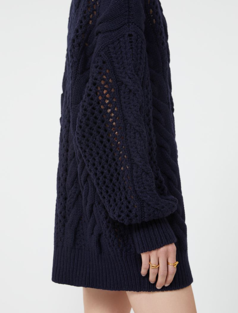 Maglia oversize con trecce - PETROLIO - Sportmax - 5