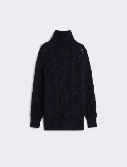 Oversized cable-knit sweater - OIL - Sportmax