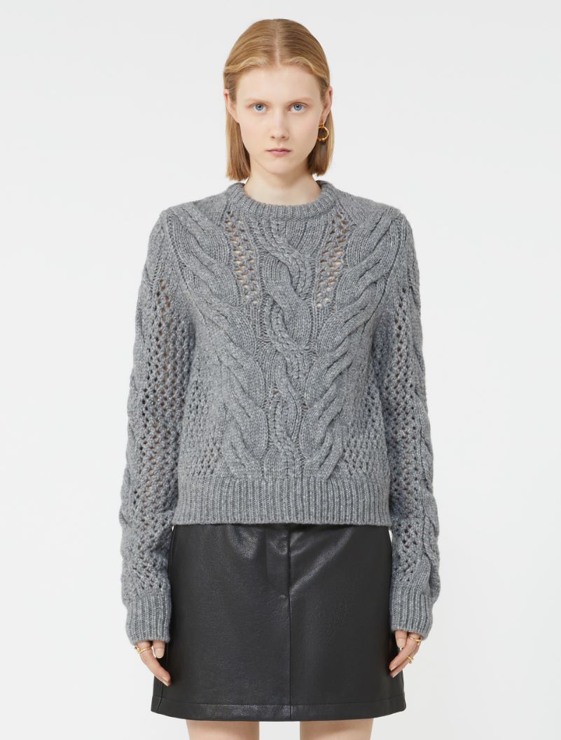 Cable-knit crew-neck sweater - MEDIUM GREY - Sportmax - 2