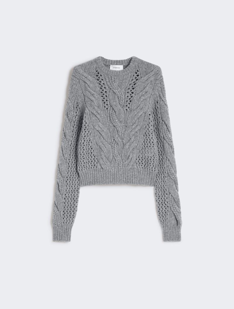 Cable-knit crew-neck sweater - MEDIUM GREY - Sportmax - 6