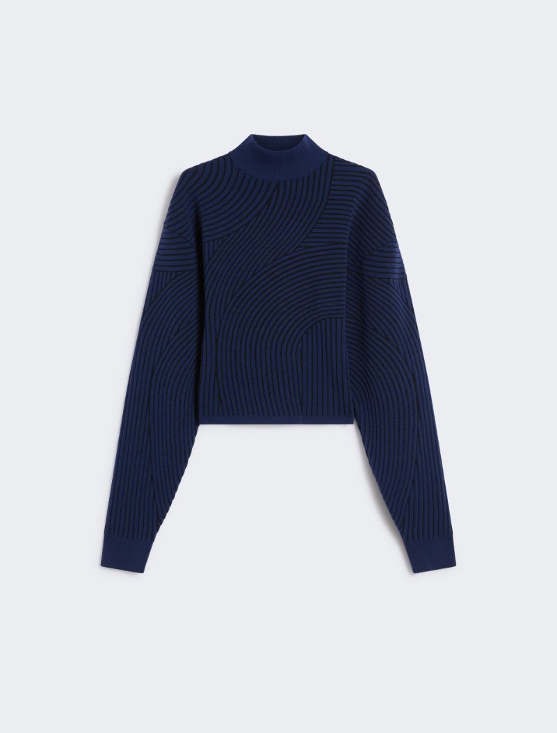 3D jacquard sweater - MIDNIGHTBLUE - Sportmax - 6