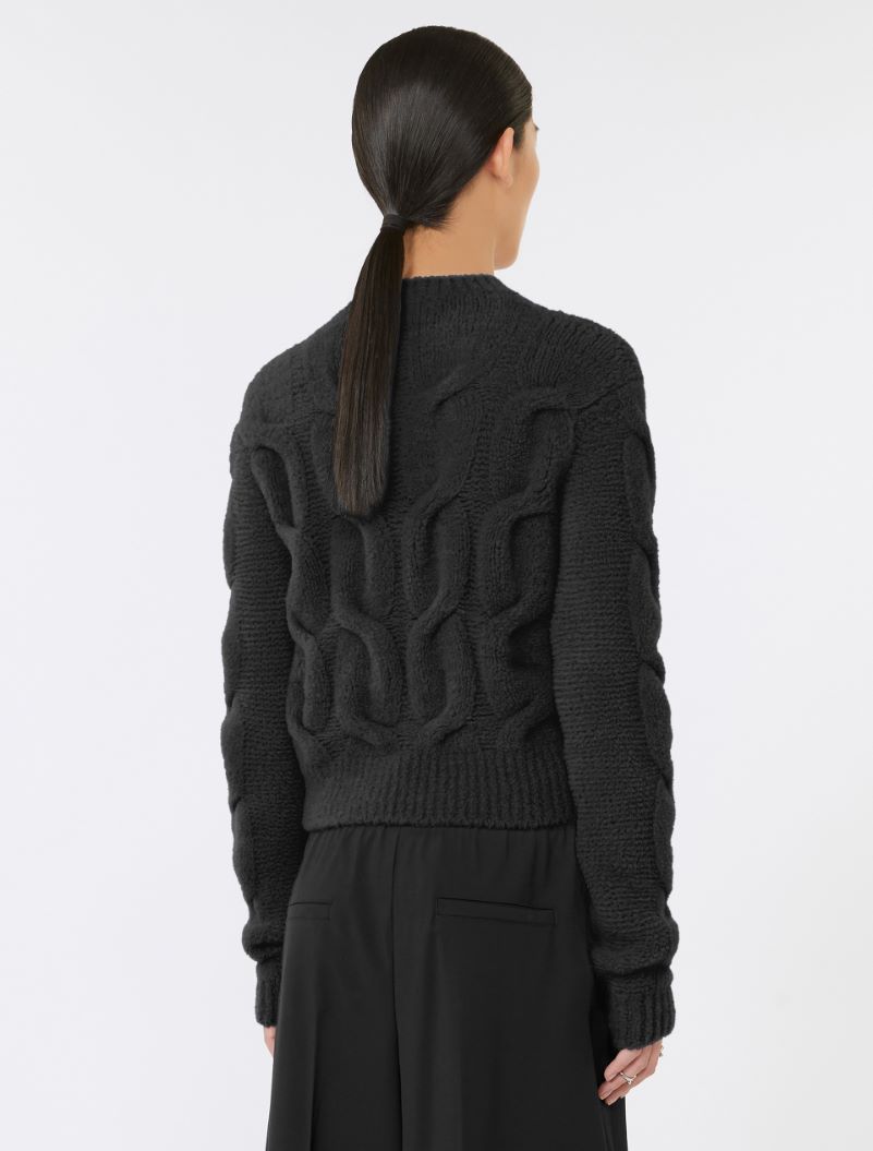 Maglia soffice con trecce - NERO - Sportmax - 3