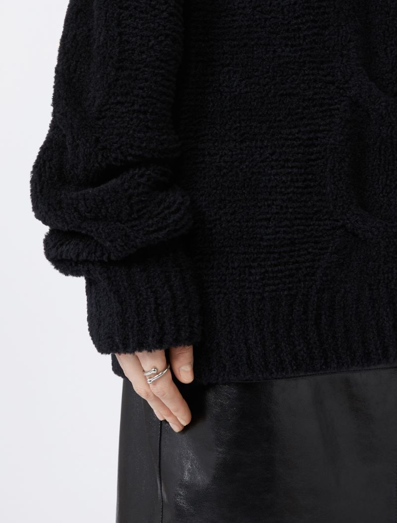 Oversized fluffy sweater - BLACK - Sportmax - 4