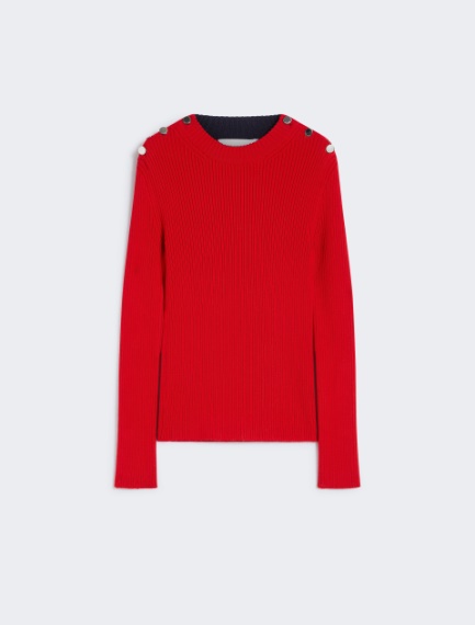 Fitted jumper with buttons - RED - Sportmax - 6