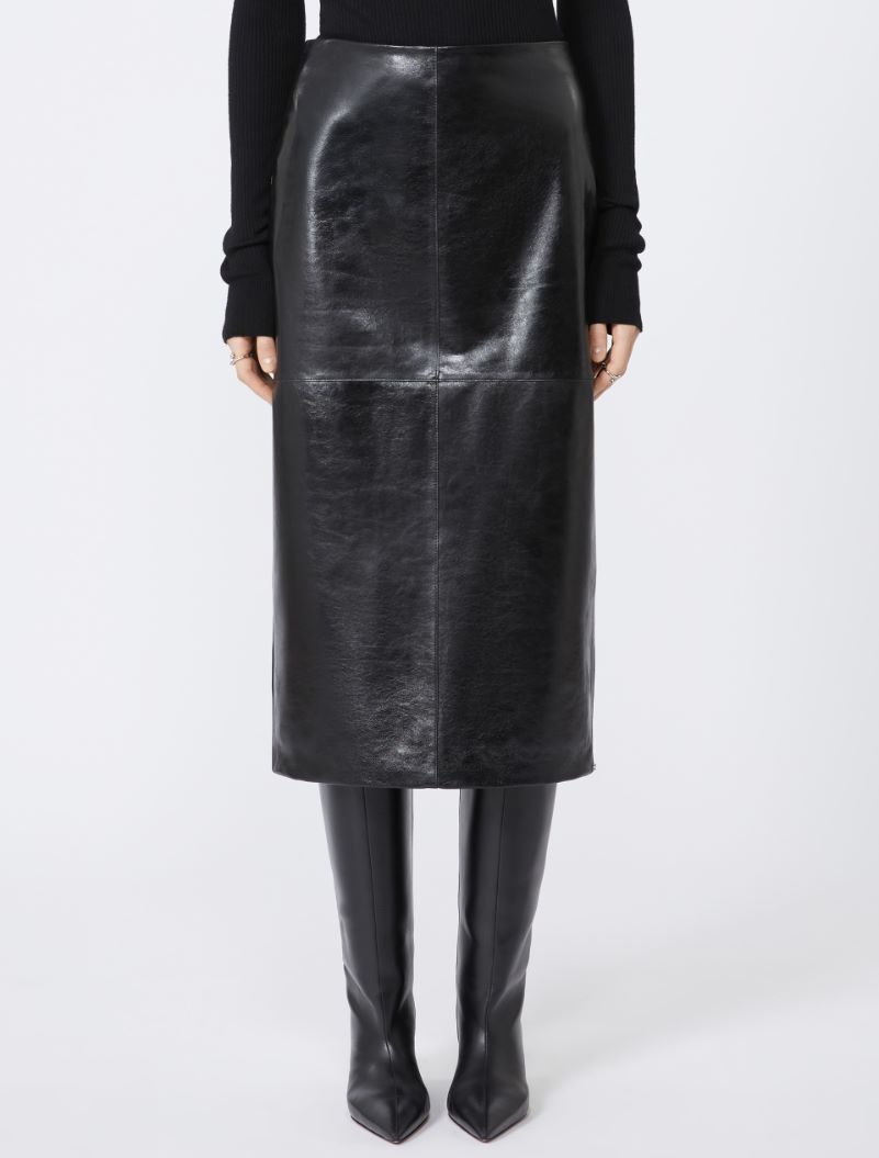 Midi leather skirt - BLACK - Sportmax - 2