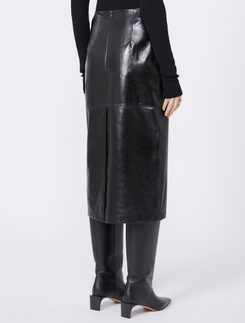 Midi leather skirt - BLACK - Sportmax - 3