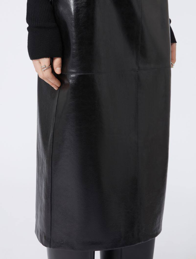 Midi leather skirt - BLACK - Sportmax - 4
