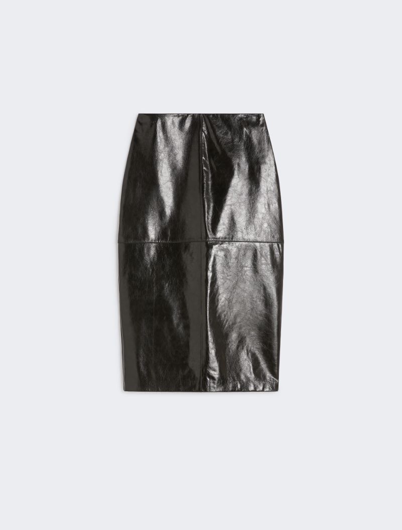Midi leather skirt - BLACK - Sportmax - 6