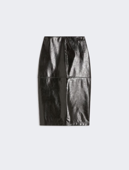 Midi leather skirt - BLACK - Sportmax