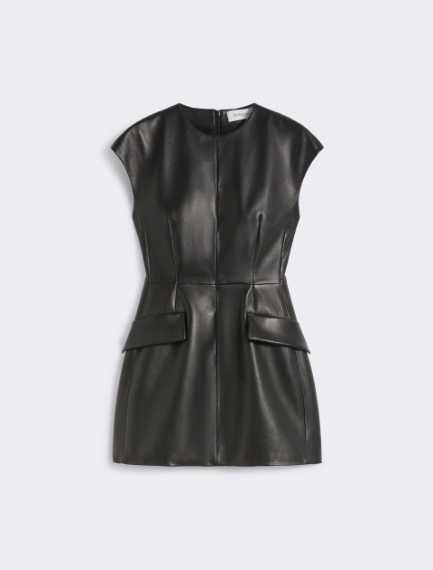 Sleeveless nappa leather dress - KLEPSYDRA CAPSULE - BLACK - Sportmax