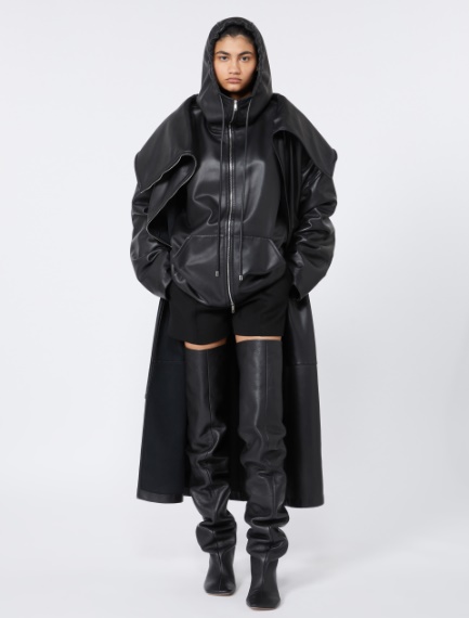 Leather hoodie - BLACK - Sportmax