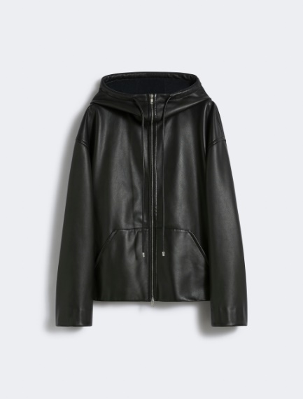 Leather hoodie - BLACK - Sportmax