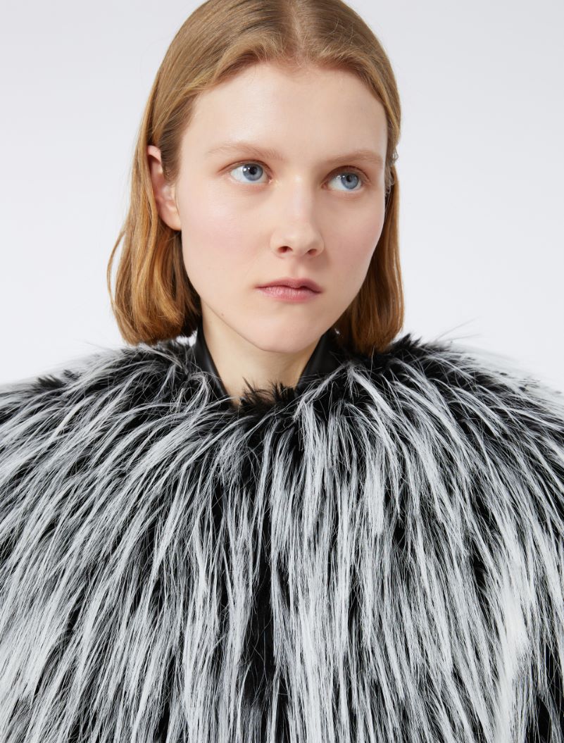 Oversized two-tone jacket - RUNWAY - BLACK - Sportmax - 4