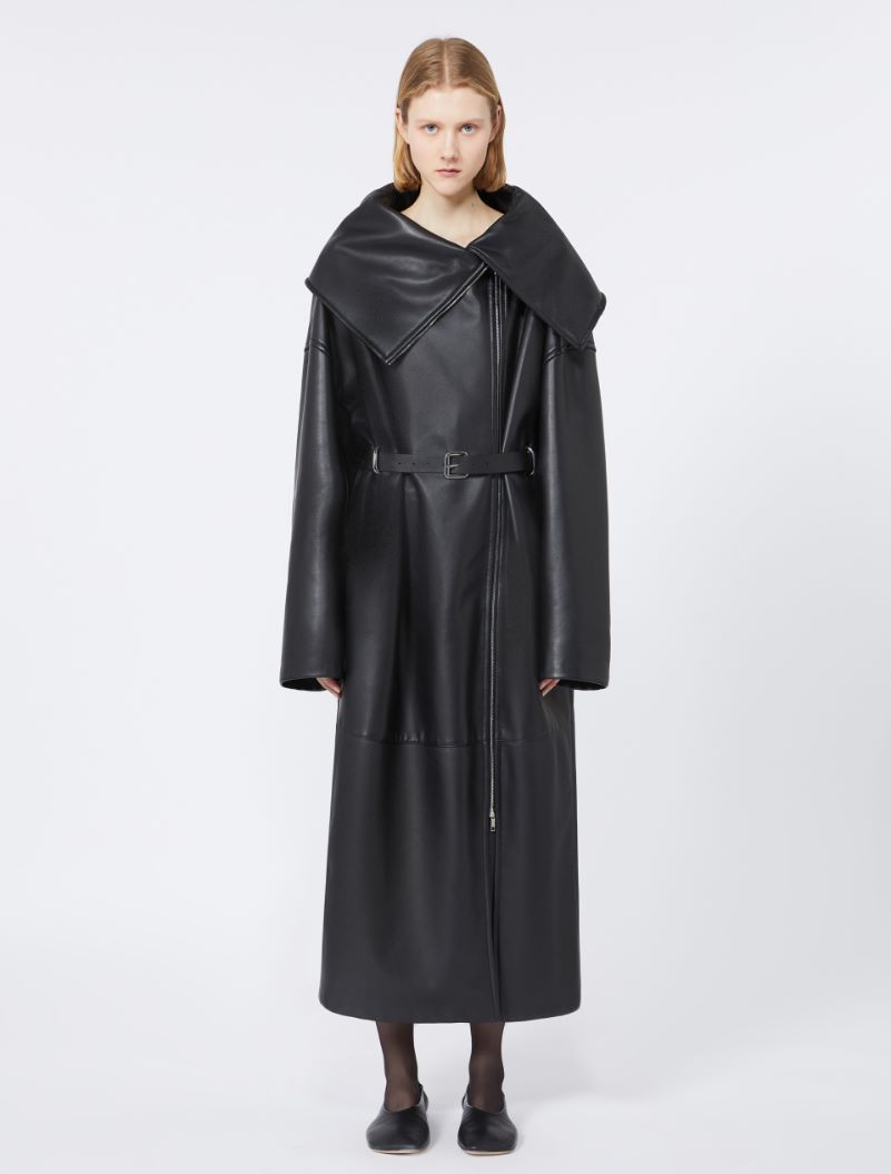 Long leather coat - RUNWAY - BLACK - Sportmax - 2