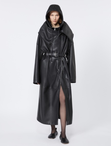 Long leather coat - RUNWAY - BLACK - Sportmax