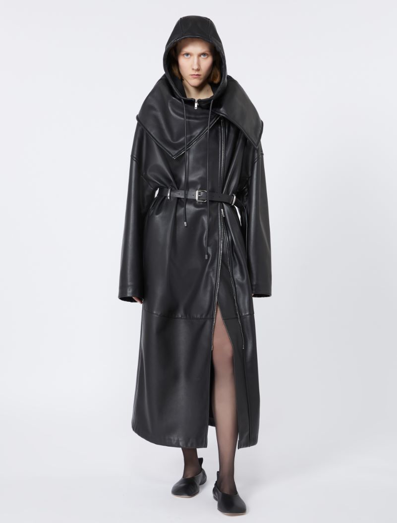 Long leather coat - RUNWAY - BLACK - Sportmax